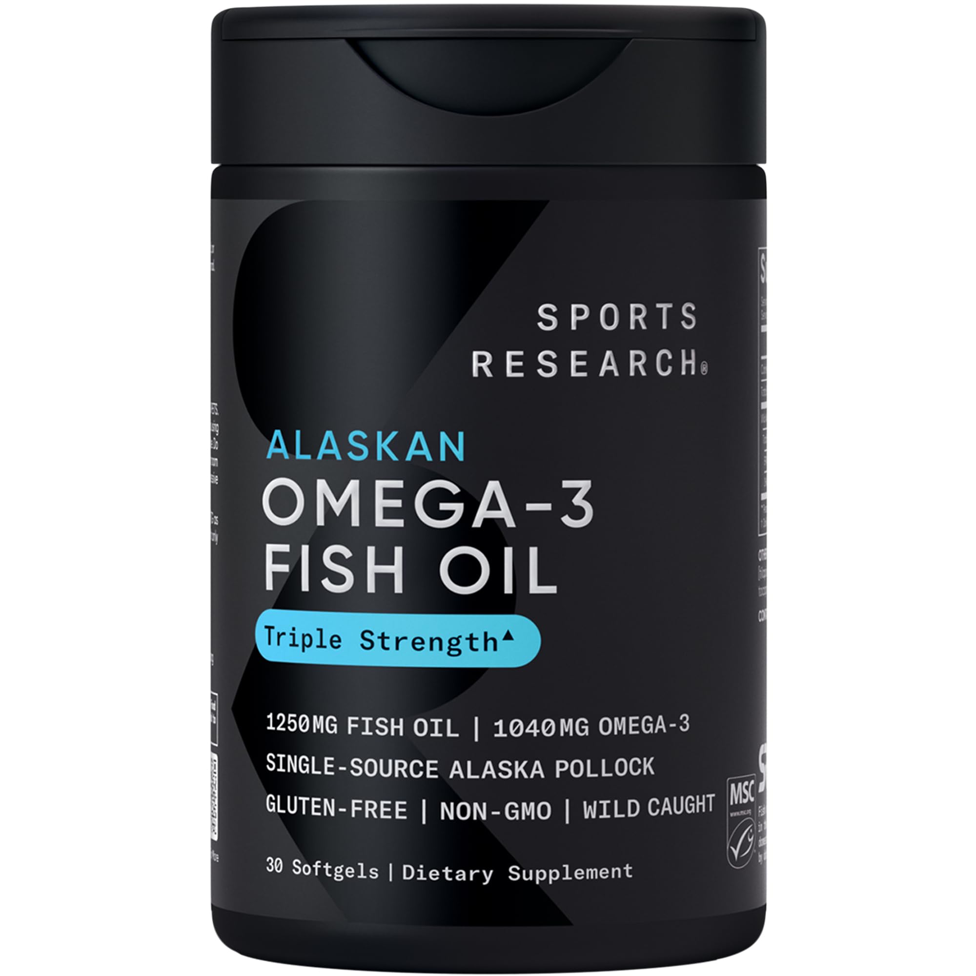 Sports Research® Cognitive Health Support Pack - Triple Strength Omega 3 Fish Oil EPA DHA Fatty Acids from Wild Alaskan Pollock & Magtein Magnesium L-Threonate - Maple Wellness Supplements