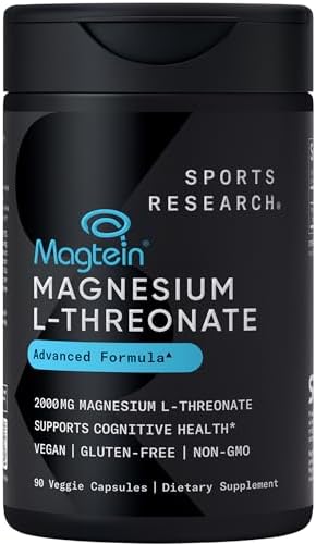 Sports Research® Cognitive Health Support Pack - Triple Strength Omega 3 Fish Oil EPA DHA Fatty Acids from Wild Alaskan Pollock & Magtein Magnesium L-Threonate - Maple Wellness Supplements