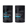 Sports Research® Cognitive Health Support Pack - Triple Strength Omega 3 Fish Oil EPA DHA Fatty Acids from Wild Alaskan Pollock & Magtein Magnesium L-Threonate - Maple Wellness Supplements