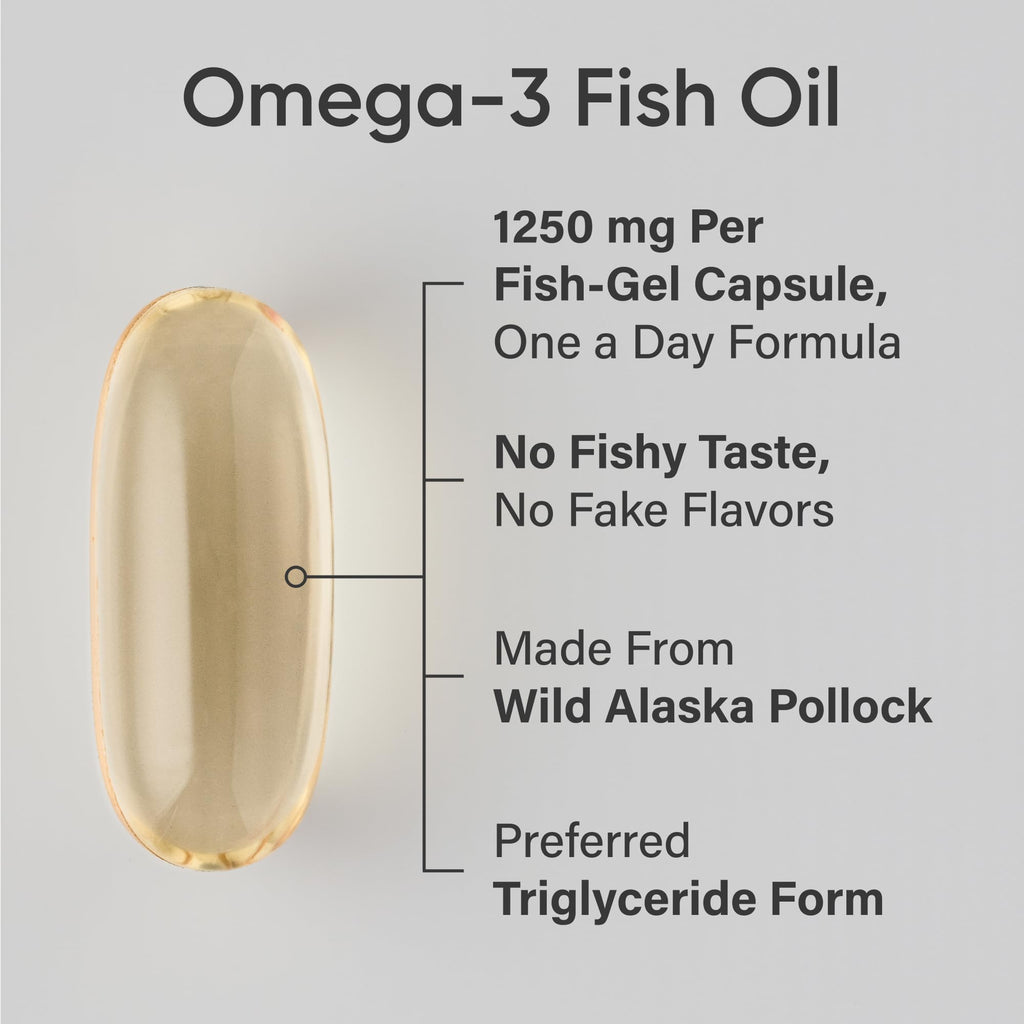 Sports Research® Cognitive Health Support Pack - Triple Strength Omega 3 Fish Oil EPA DHA Fatty Acids from Wild Alaskan Pollock & Magtein Magnesium L-Threonate - Maple Wellness Supplements