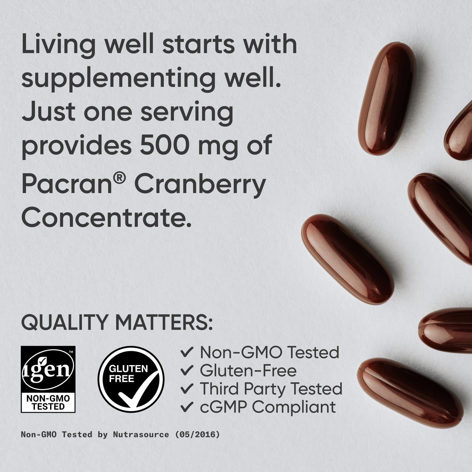 Sports Research® Cranberry Fruit Complex Supplement - Softgels for Urinary Tract Health Support - Made with Pacran®­ & Vitamins C & E - Non-GMO & Gluten Free - 90 Count - Maple Wellness Supplements