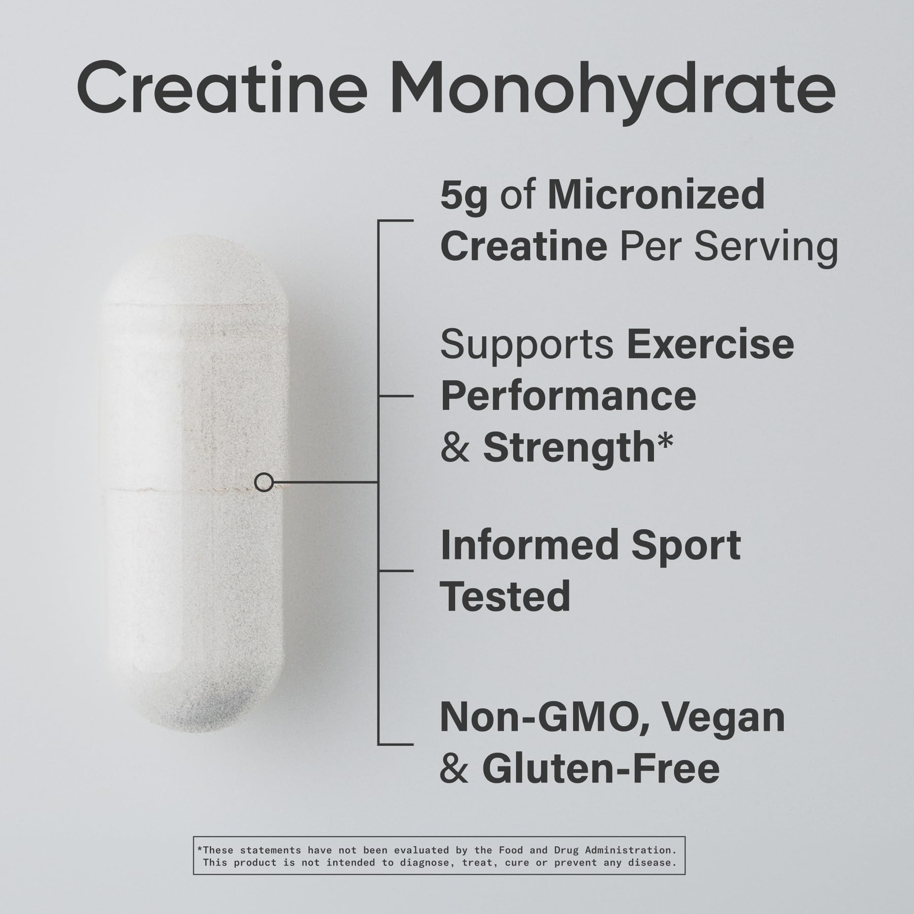 Sports Research® Creatine Monohydrate Capsules - Supports Workout Recovery, Lean Muscle gain, Performance and Strength* - Non-GMO, Vegan Certified - 5g per Servings - 30 Servings - Maple Wellness Supplements