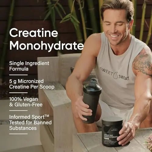 Sports Research Creatine Monohydrate - Gain Lean Muscle, Improve Performance - TrustMedUSA