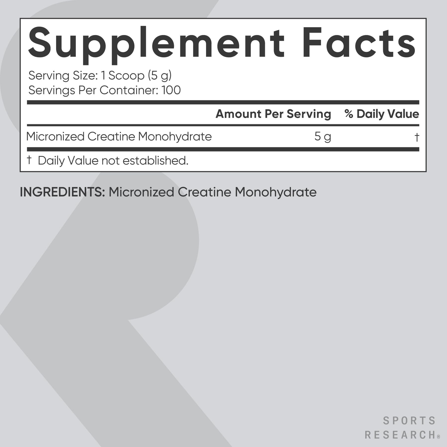 Sports Research Creatine Monohydrate - Gain Lean Muscle, Improve Performance and Strength and Support Workout Recovery* - 5 g Micronized Creatine - 17.64 oz - Maple Wellness Supplements