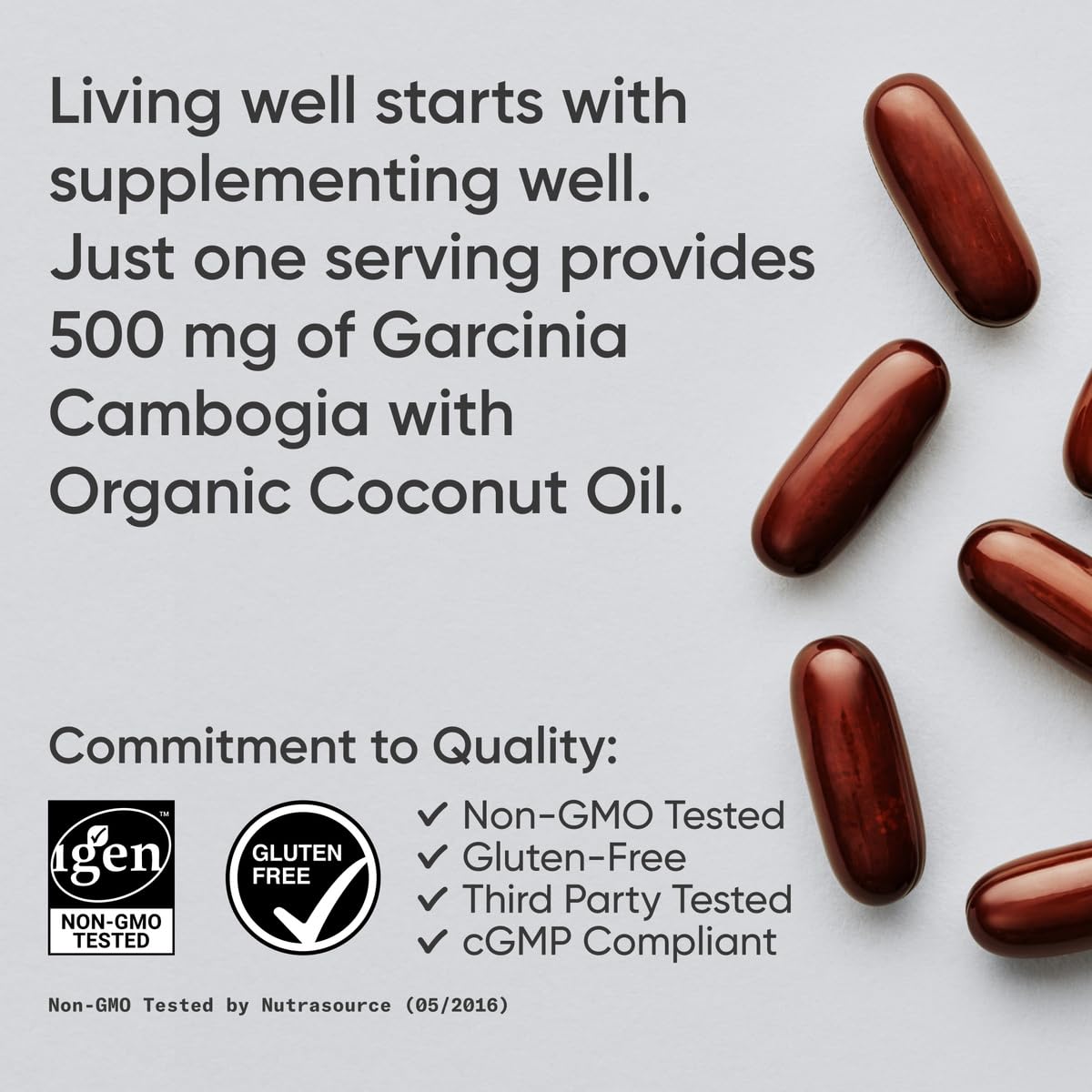 Sports Research Garcinia Cambogia Extract (60% HCA) with Extra Virgin Organic Coconut Oil | Non-GMO, Soy & Gluten Free (90 Liquid Softgels) - Maple Wellness Supplements