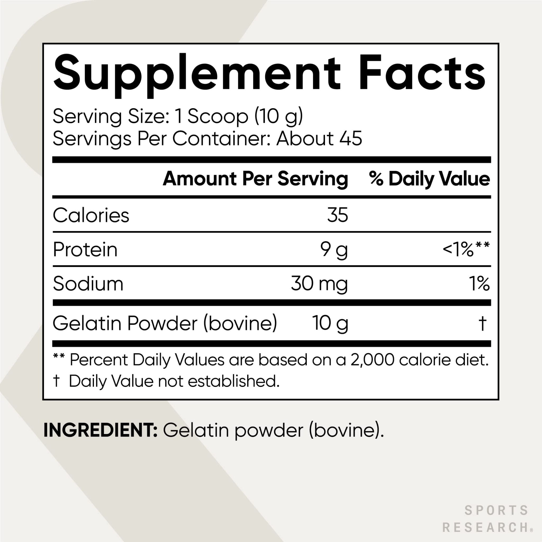 Sports Research Gelatin Collagen Cooking Powder - Sourced from Pasture Raised Cows | Great for Cooking and Baking - Certified Keto Friendly and Non-GMO - Maple Wellness Supplements