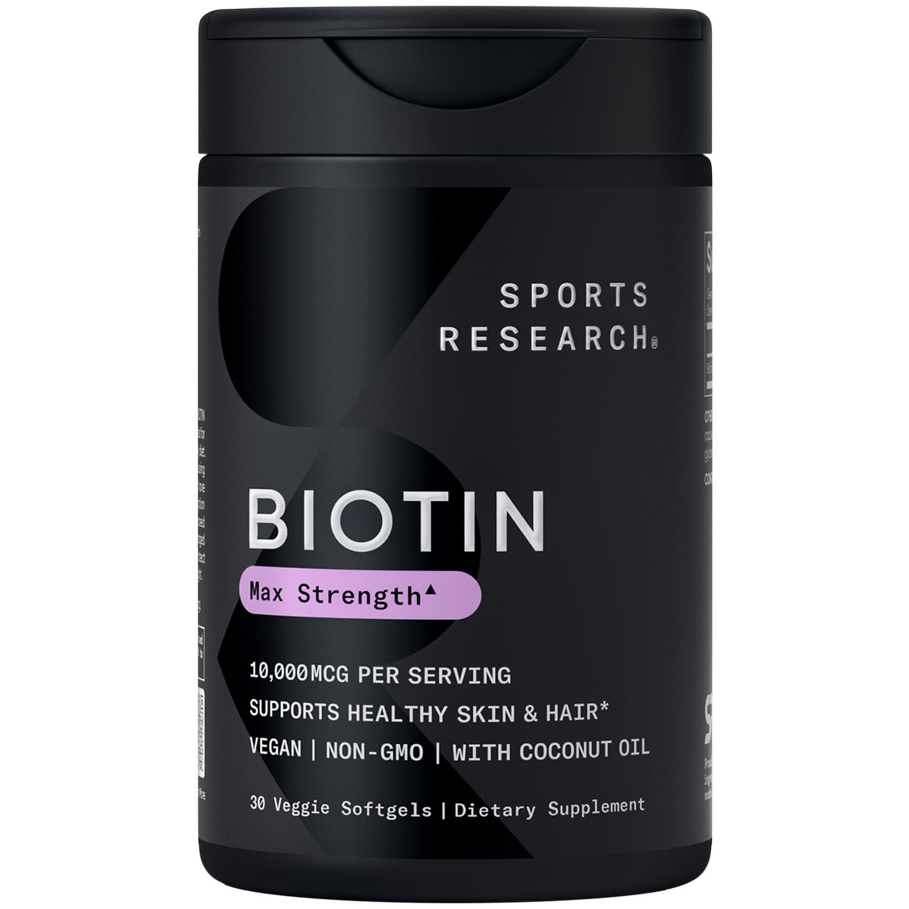 Sports Research® Healthy Hair Essentials - Biotin 10,000mcg with Organic Coconut Oil Vitamin B7 for Healthy Skin and Hair Support + Multi Collagen Pills Peptides with Hyaluronic Acid & Vitamin C - Maple Wellness Supplements