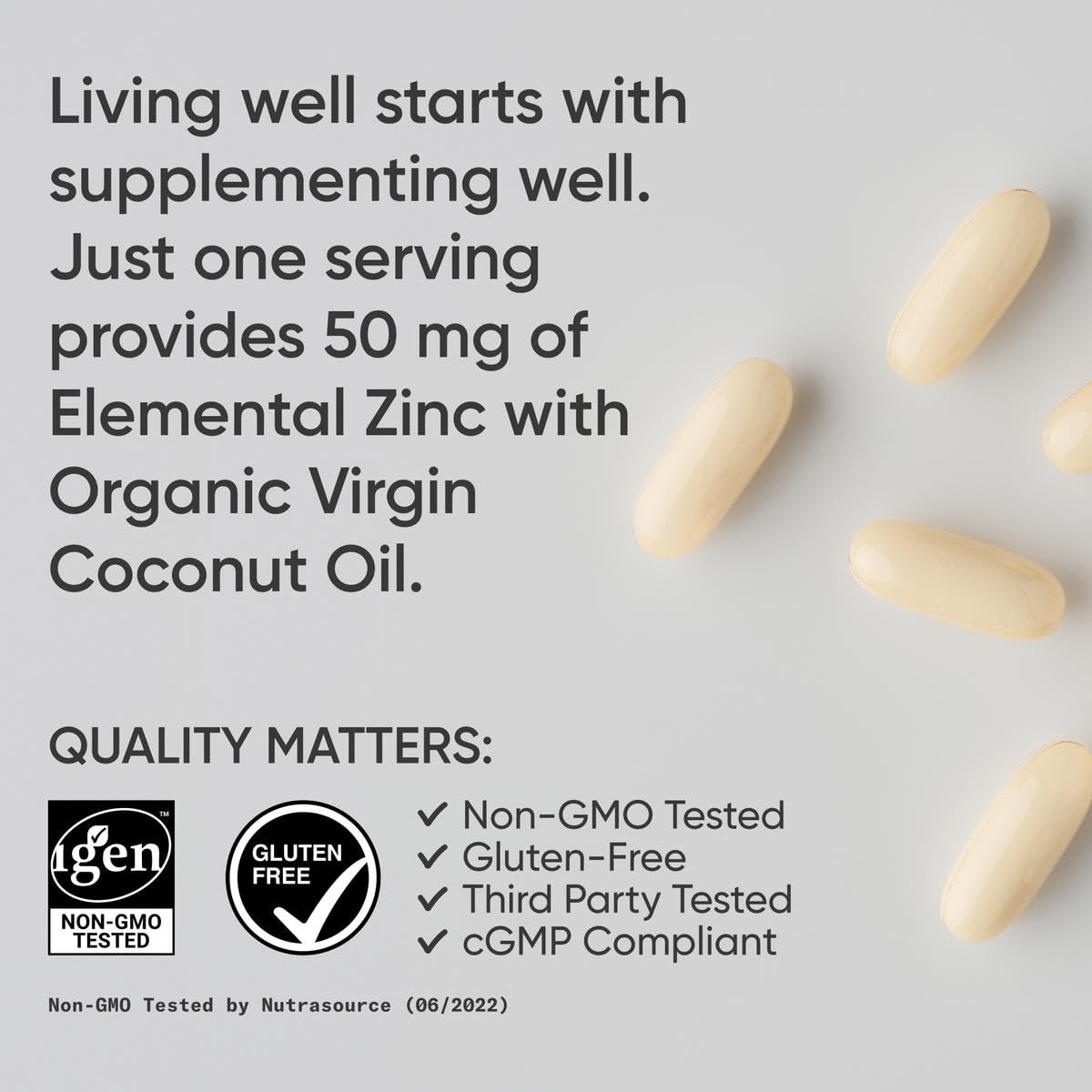 Sports Research High Potency Zinc Picolinate 50mg with Organic Coconut Oil | Highly Absorbable Zinc Supplement for Healthy Immune & Enzyme Function - Non-GMO Tested & Gluten-Free (120 Liquid Softgels) - Maple Wellness Supplements