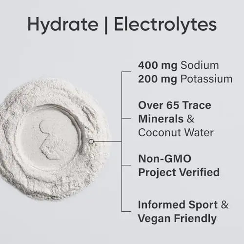 Sports Research Hydrate Electrolytes Powder Packets - Sugar-Free & Naturally Flavored - TrustMedUSA