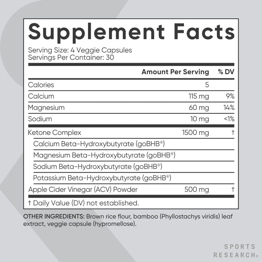 Sports Research® Keto ACV Capsules - Diet Kit System with 500mg of Apple Cider Vinegar - TrustMedUSA
