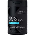 Sports Research Keto Omega Fish Oil with Wild Sockeye Salmon, Antarctic Krill Oil, Astaxanthin & Coconut MCT Oil - 1200mg of EPA & DHA per Serving | Keto Certified & Non-GMO Verified (120 Softgels) - Maple Wellness Supplements