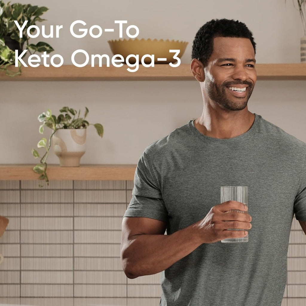 Sports Research Keto Omega Fish Oil with Wild Sockeye Salmon, Antarctic Krill Oil, Astaxanthin & Coconut MCT Oil - 1200mg of EPA & DHA per Serving | Keto Certified & Non-GMO Verified (120 Softgels) - Maple Wellness Supplements