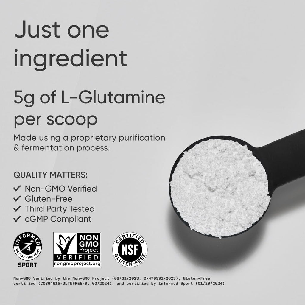 Sports Research L-Glutamine - Workout Recovery, Immune Health & Gut Health Support - 5 G Per Serving - 17.64 Oz - Maple Wellness Supplements