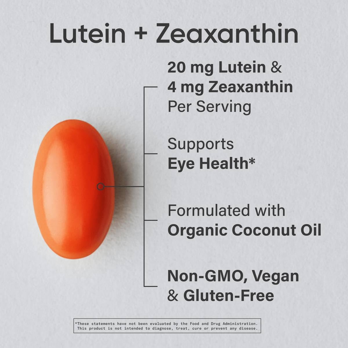 Sports Research® Lutein and Zeaxanthin Capsules - Eye Health Support Supplement Made with Lute-Gen® and Organic Coconut Oil - Vegan Friendly & Non-GMO Verified - 120 Veggie Softgels - Maple Wellness Supplements
