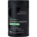 Sports Research® Organic Ashwagandha – Adaptogen for Relaxation, Calm & Sleep Support – Made with Organic KSM-66® – 600 mg – Non-GMO Verified, Gluten-Free, Certified Vegan – 90 Veggie Capsules - Maple Wellness Supplements