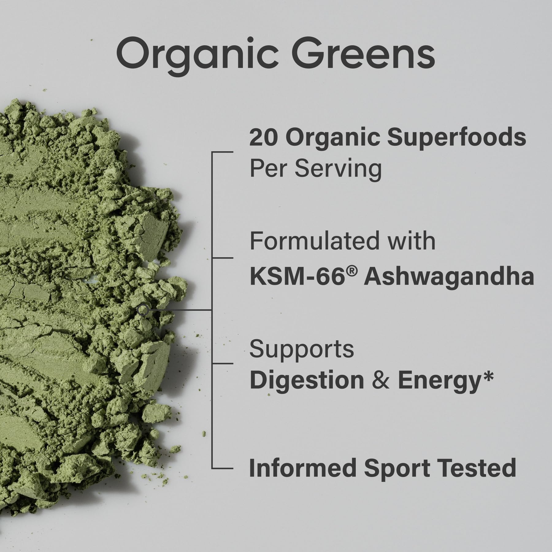 Sports Research® Organic Greens Superfood Powder w/Spirulina & Chlorella, Adaptogens, Enzymes, Probiotics & 8 VIT Bs for Gut & Mood Support* - Vegan, Sugar-Free & Low-Cal Original 20 Servings - Maple Wellness Supplements