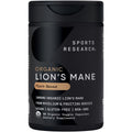 Sports Research® Organic Lion's Mane Mushroom Supplement 1800mg - Brain Health, Focus & Cognitive Supports - USDA Certified Organic · Non-GMO · Vegan - 90 Count Capsules - Maple Wellness Supplements