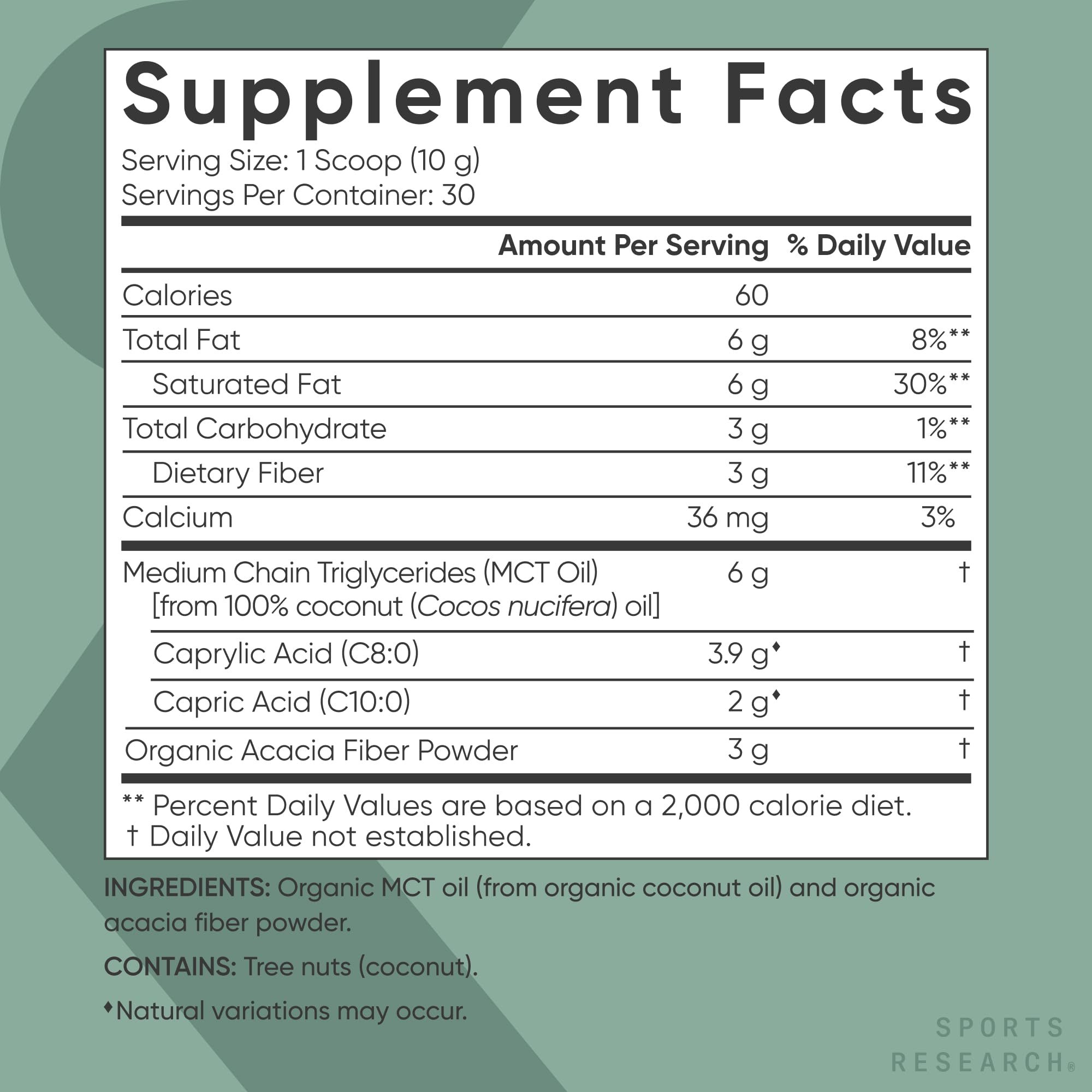 Sports Research Organic MCT Oil Powder - Keto & Vegan MCTs C8, C10 from Coconuts - Fatty Acid Brain & Body Fuel*, Non-GMO & Gluten Free - Unflavored, Perfect in Coffee, Tea & Protein Shakes - 10.6 oz - Maple Wellness Supplements