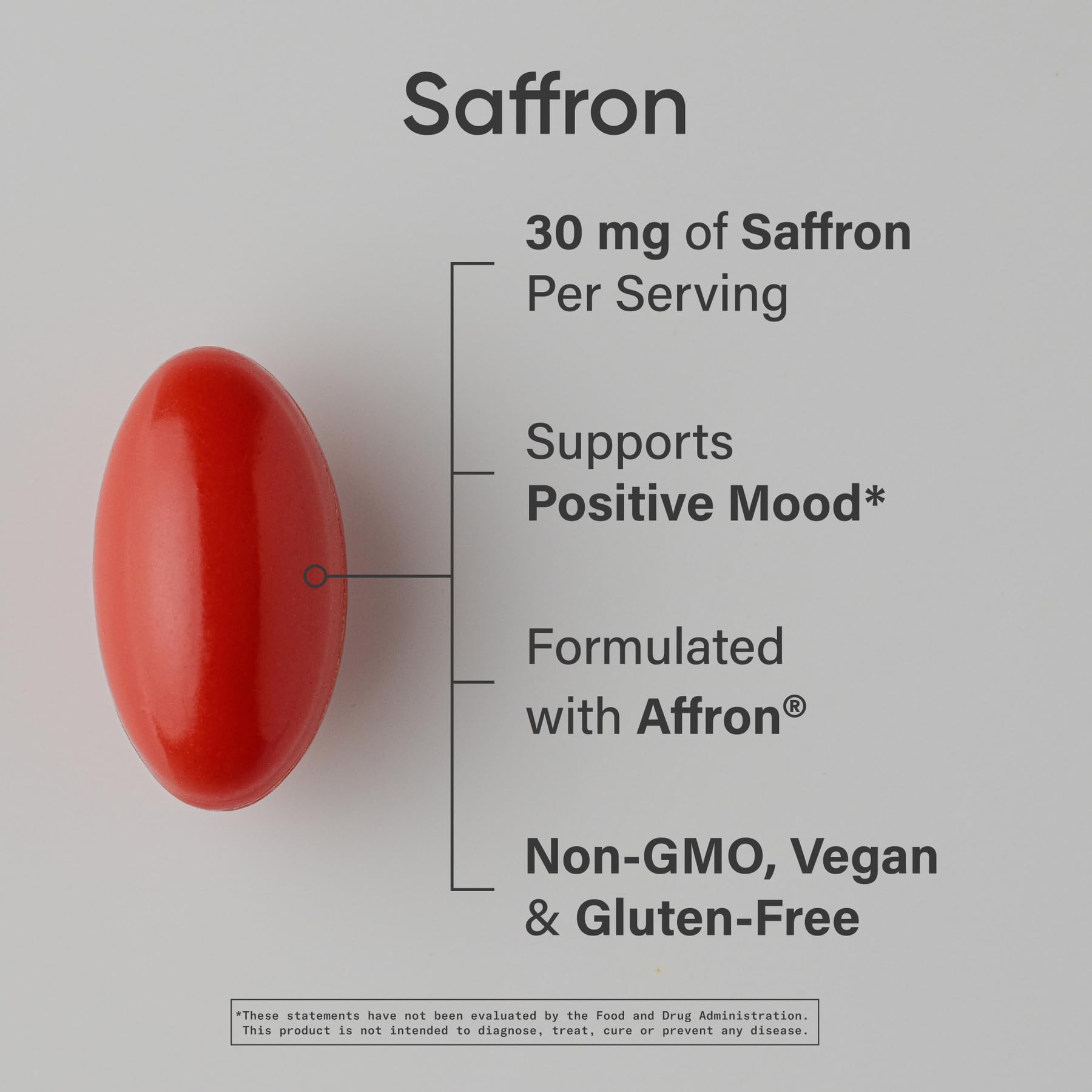 Sports Research® Pure Saffron Supplement, 30 mg - Mood & Stress Support - Made w/Affron® Saffron Extract - Vegan Certified · Non-GMO · Gluten Free – 60 Veggie Softgels - Maple Wellness Supplements