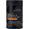 Sports Research® Salmon Oil - Single-Source Wild Alaskan Sockeye | 2500 mg per Serving w/EPA & DHA Fatty Acids | MSC Certified - 180 Count Softgels - Maple Wellness Supplements