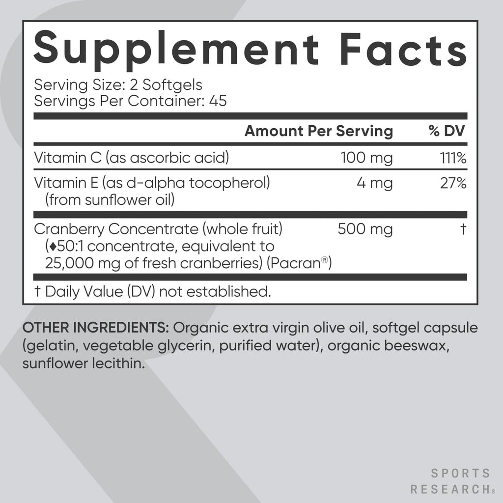 Sports Research® Supplements for Women Pack - Women's Probiotics with Prebiotics 65 Billion CFU (30 Capsules) and Cranberry Fruit Complex Supplement (90 Softgels) - Maple Wellness Supplements