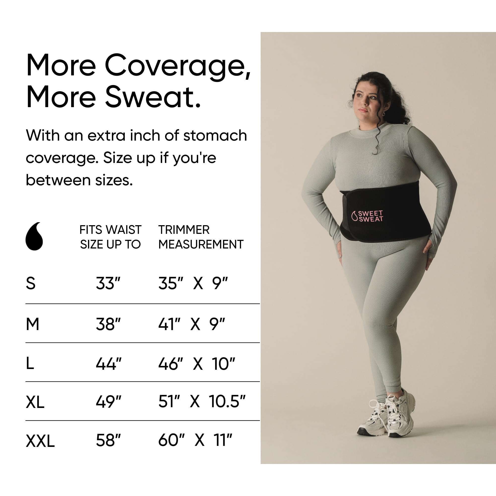 Sports Research® Sweet Sweat Black Waist Trimmer 'Xtra-Coverage' Belt (Size - Large), Multi Flavor Hydrate Electrolytes (16x Pack) and Original Workout Enhancer Roll-On Gel Stick - Maple Wellness Supplements