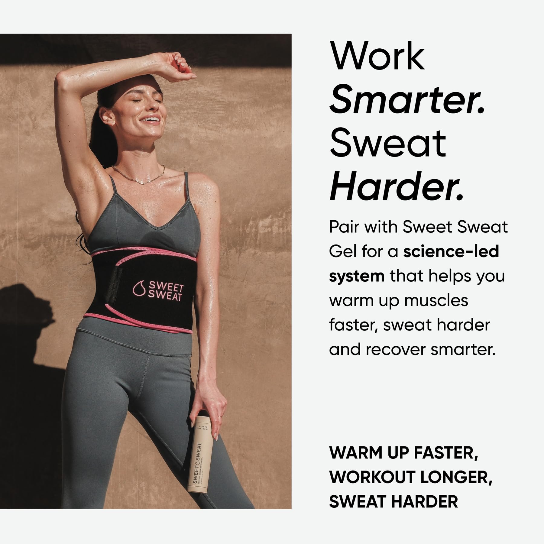 Sports Research Sweet Sweat Waist Trimmer (Core Series) - Premium Sweat Enhancing Fitness Band for Women & Men - Adjustable Fit · Latex-Free Neoprene - Pink Logo, Medium - Maple Wellness Supplements