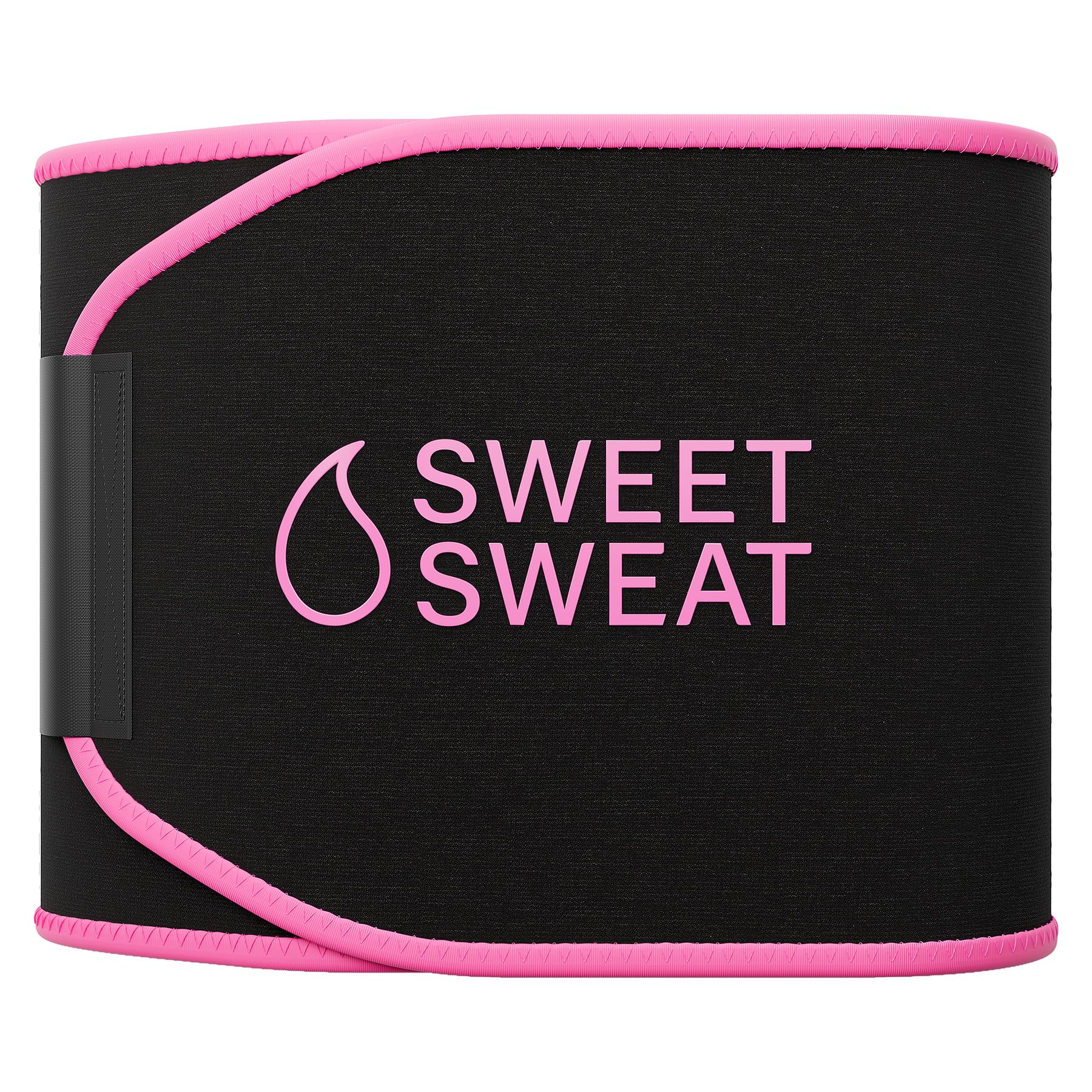 Sports Research Sweet Sweat Waist Trimmer (Core Series) - Premium Sweat Enhancing Fitness Band for Women & Men - Adjustable Fit · Latex-Free Neoprene - Pink Logo, Medium - Maple Wellness Supplements