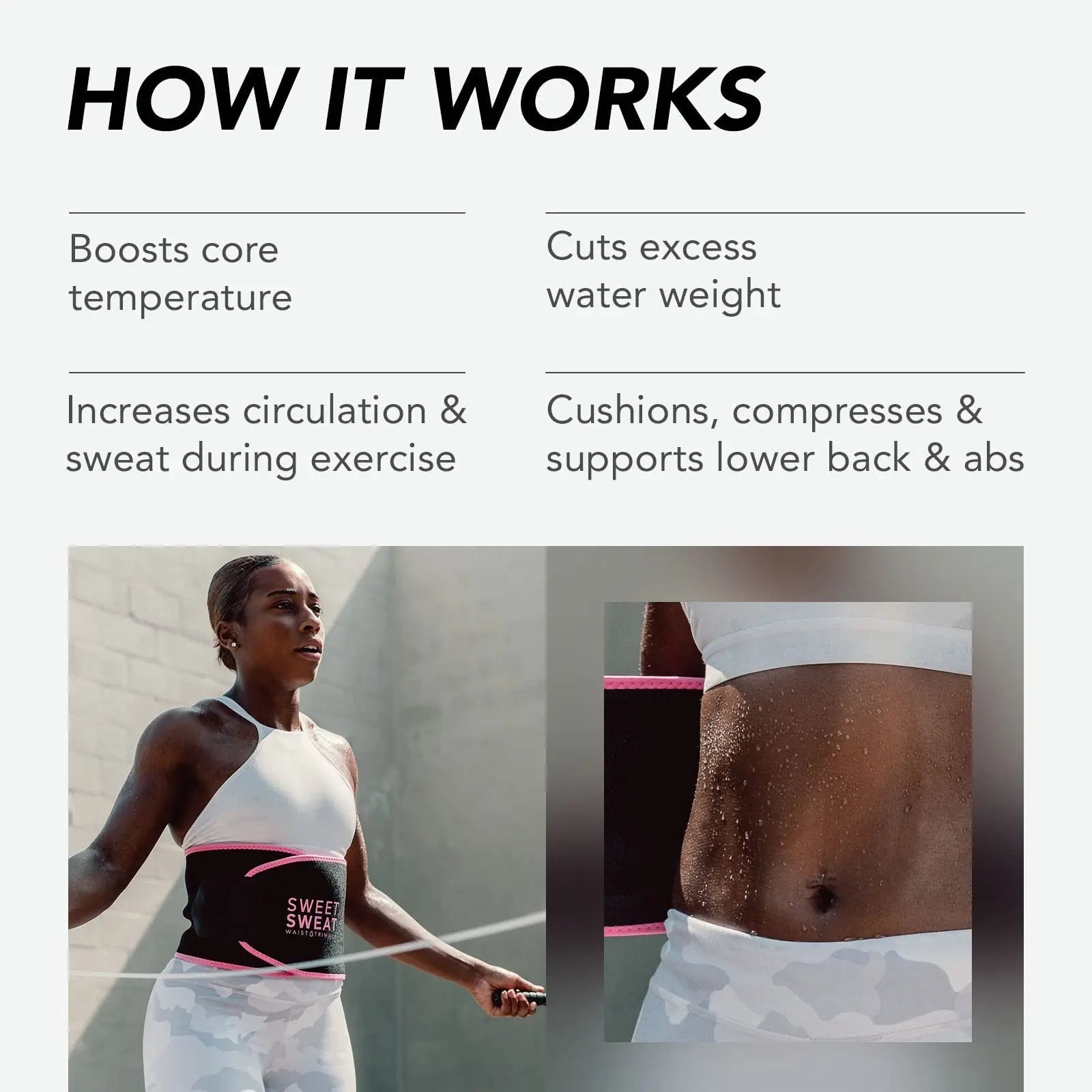 Sports Research Sweet Sweat Waist Trimmer Get More from Your Workout - Medium - TrustMedUSA