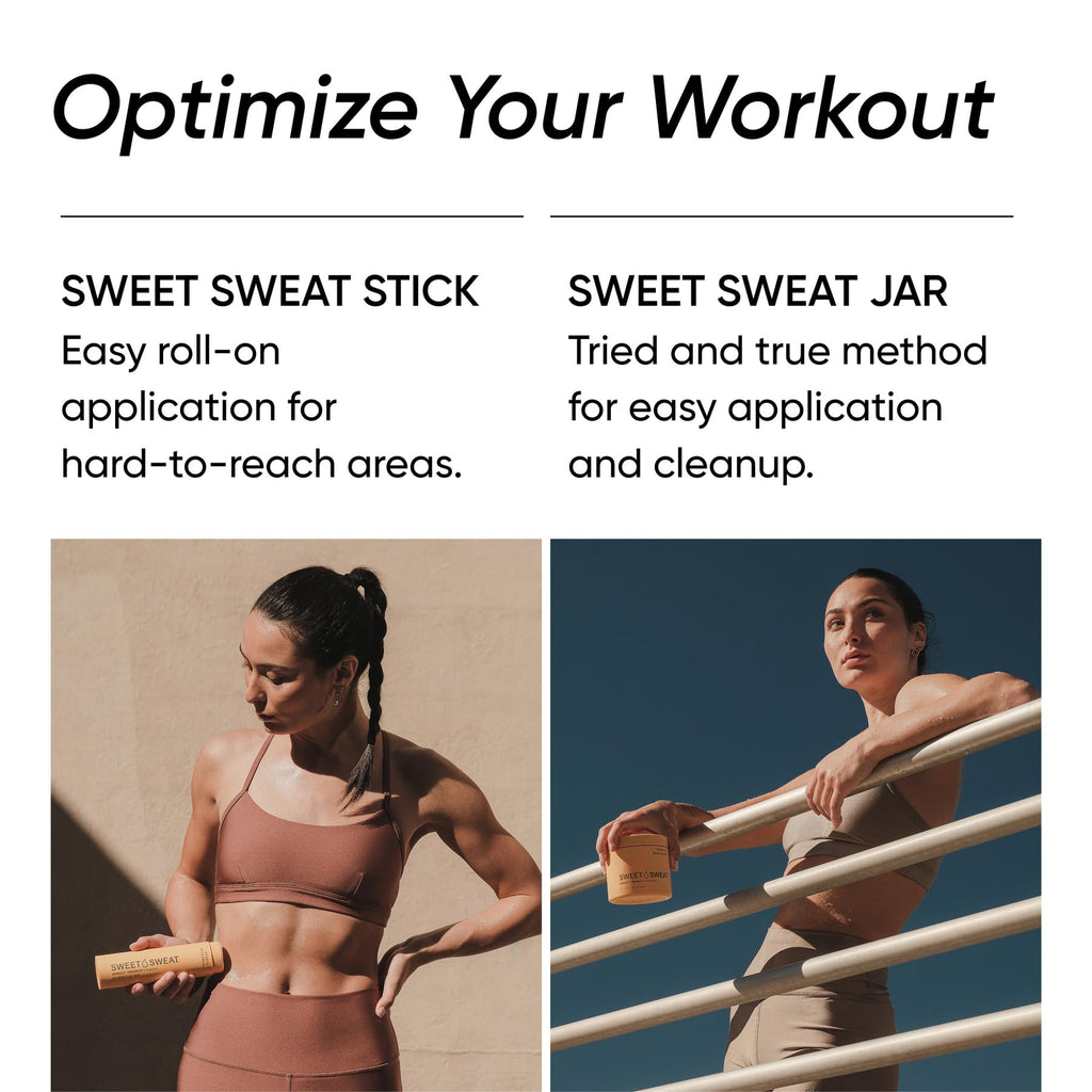 Sports Research Sweet Sweat Workout Enhancer Roll-On Gel Stick - Sweat Harder and Faster, Helps Promote Water Weight Loss, Use with Sweet Sweat Waist Trimmer - Maple Wellness Supplements