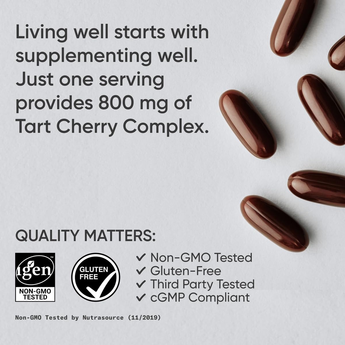 Sports Research Tart Cherry Capsules - Made from Montmorency Tart Cherries - Non-GMO & Gluten Free - 60 Liquid Softgels - Maple Wellness Supplements