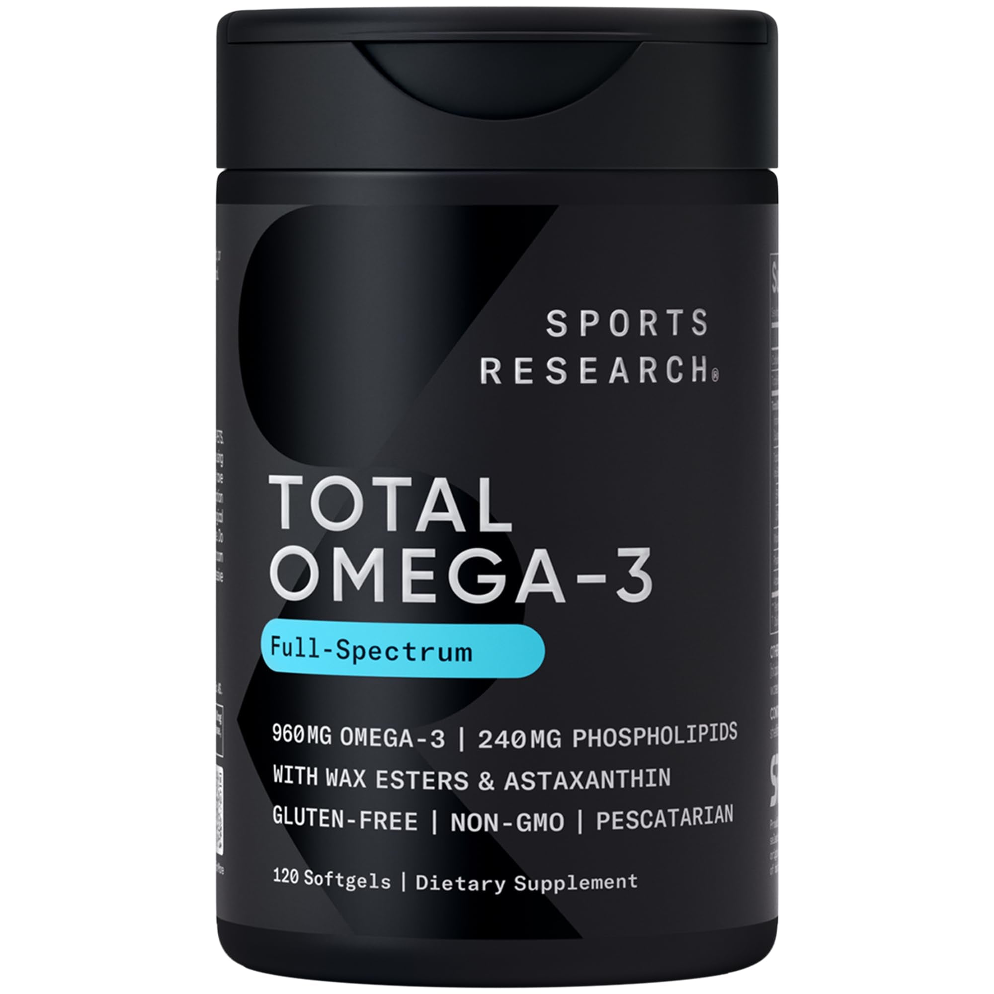 Sports Research® Total Omega-3 Fish Oil 2200mg - Made from Antarctic Krill w/Astaxanthin, Wild Sockeye Salmon & Alaska Pollock - 960mg of EPA & DHA - 120 Softgels - Maple Wellness Supplements