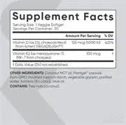 Sports Research Vitamin D3 + K2 with 5000iu of Plant-Based D3 & 100mcg of Vitamin - TrustMedUSA