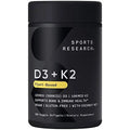 Sports Research Vitamin D3 + K2 with 5000iu of Plant-Based D3 & 100mcg of Vitamin - TrustMedUSA