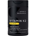Sports Research Vitamin K2 as MK-7 100mcg with Coconut MCT Oil - 120 Veggie Softgels (4 Month Supply) Vegan Certified, Non-GMO Verified, Gluten & Soy Free - Maple Wellness Supplements