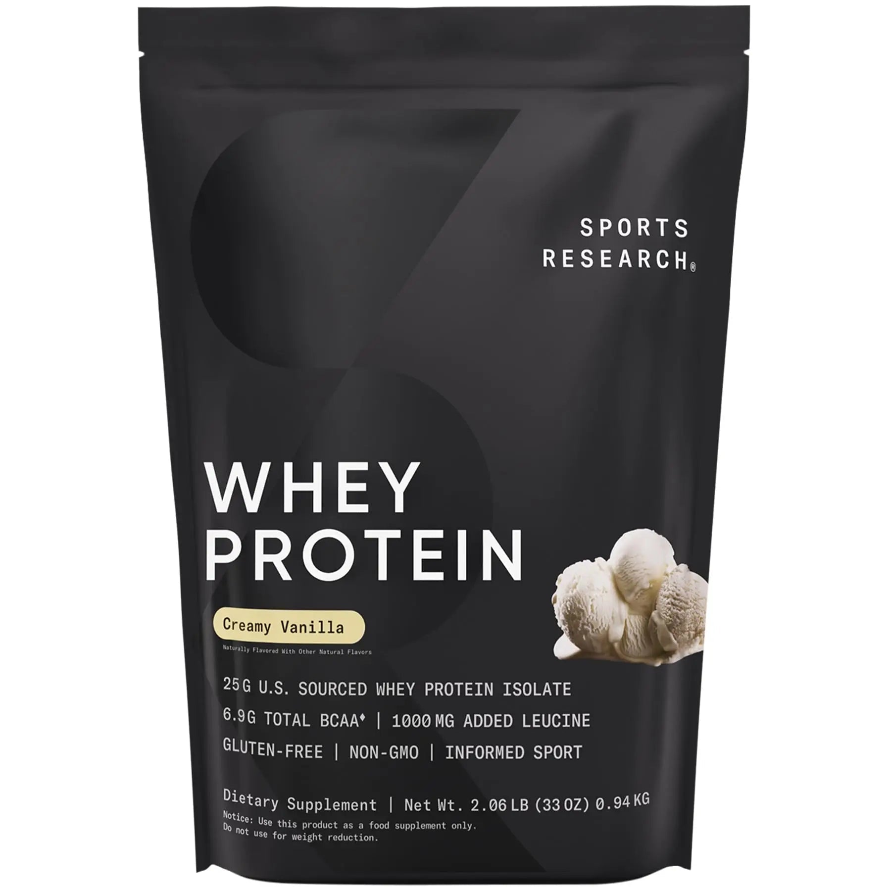 Sports Research Whey Protein Isolate - Sports Nutrition Protein Powder 25g per Serving - TrustMedUSA