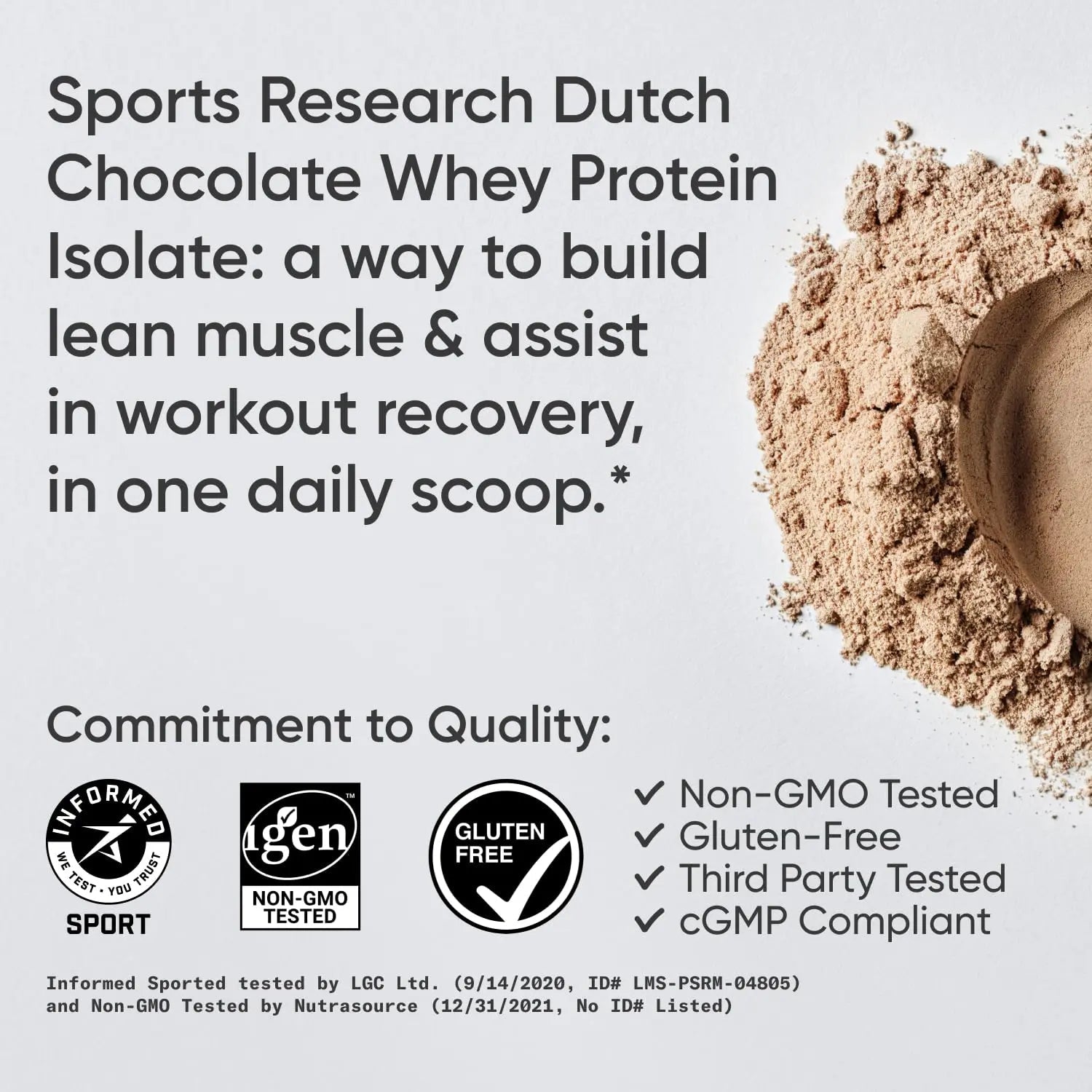 Sports Research Whey Protein - Sports Nutrition Whey Isolate Protein Powder - TrustMedUSA