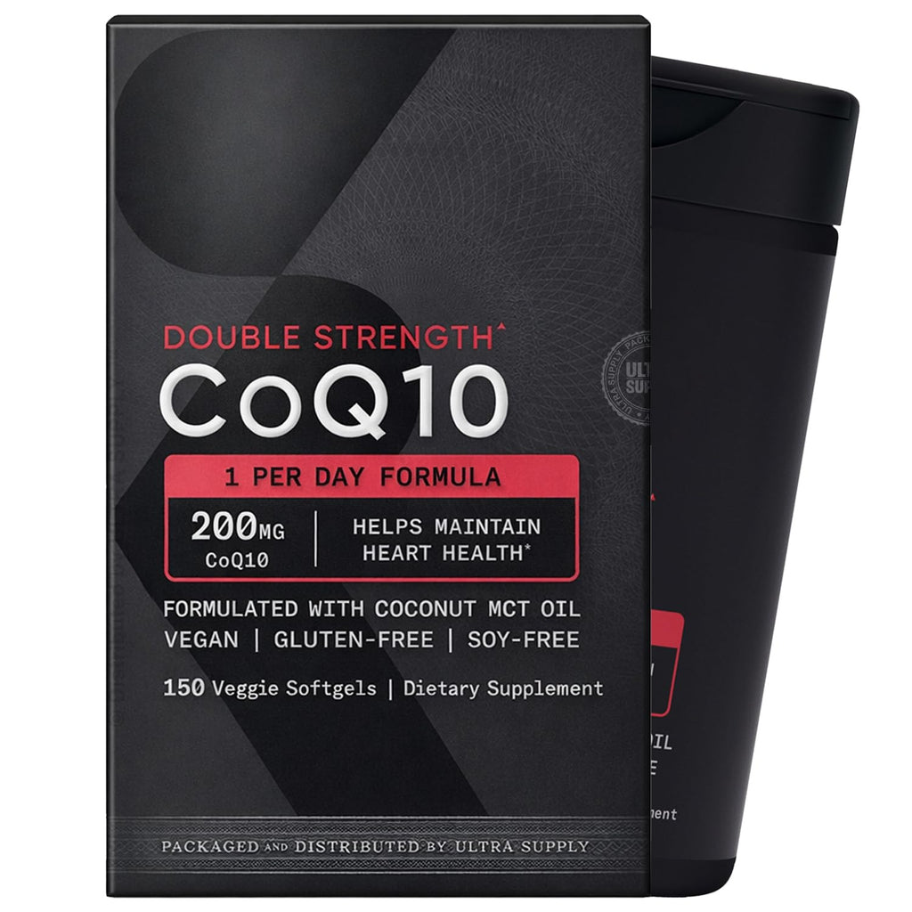 Sports_Researchs CoQ10 200mg Softgels with MCT Oil, 150 Ct Value Pack - Maple Wellness Supplements