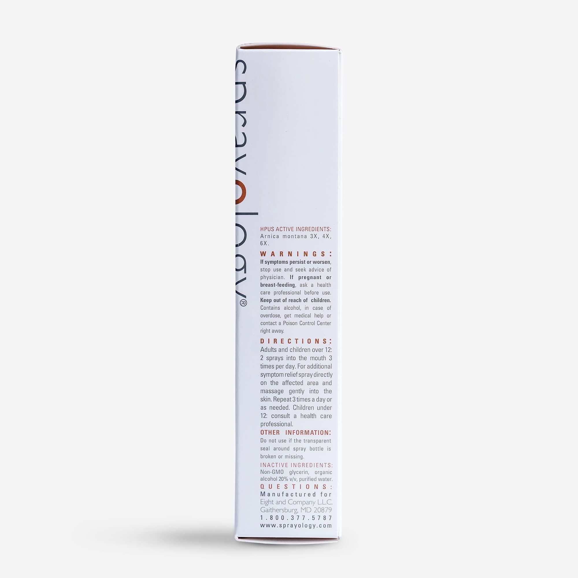 Sprayology Arnica Power - Homeopathic Oral Spray to Alleviate Muscle and Joint Discomfort | Vegan | Gluten-Free | All Natural | Lactose Free | Vegan | 30 Day Supply (1.38 fl oz) - TrustMedUSA