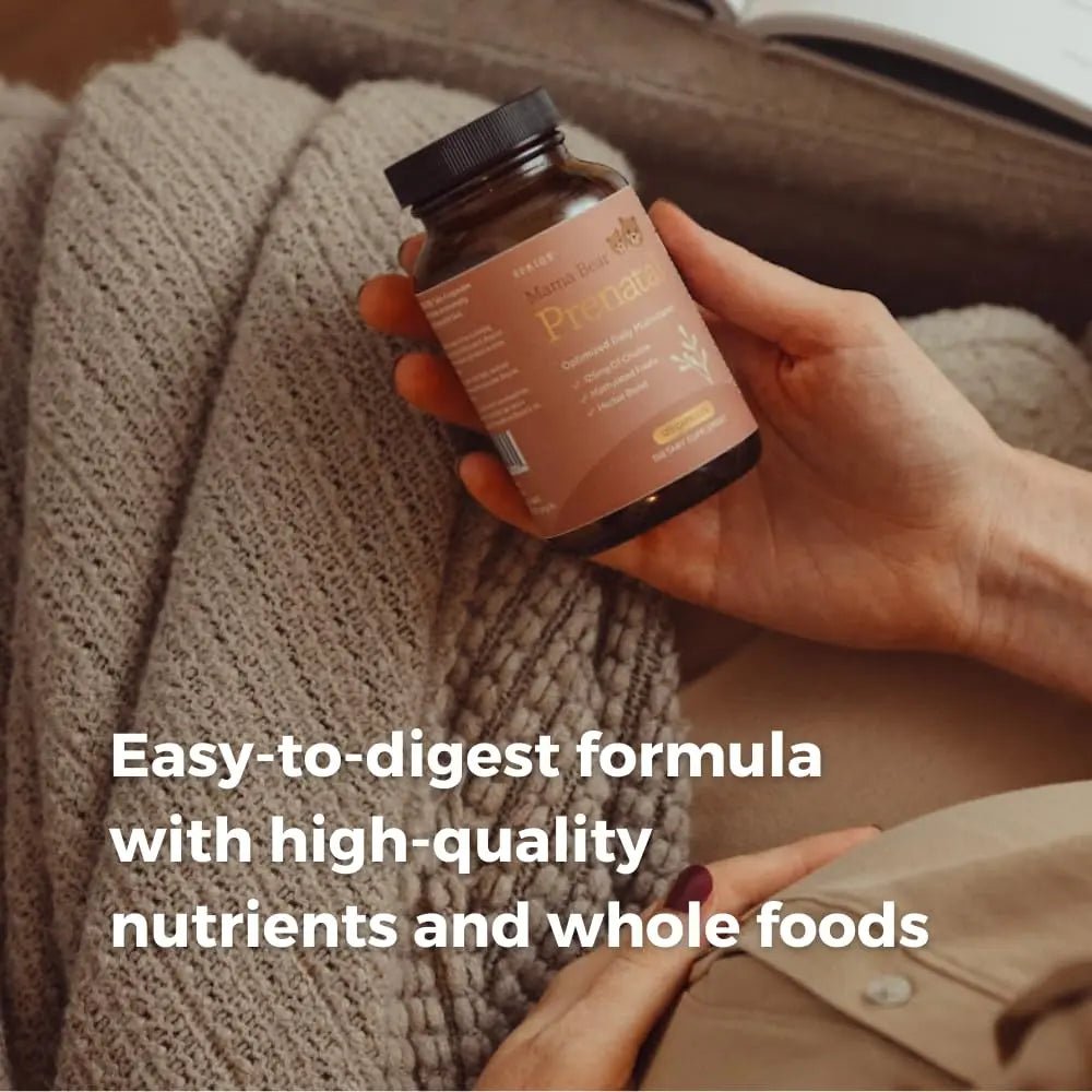 SPRIGS Mama Bear Prenatal Gold Multivitamin with Choline and Methylated Folate for Pregnancy Support Easy to Digest Prenatal Vitamins - TrustMedUSA