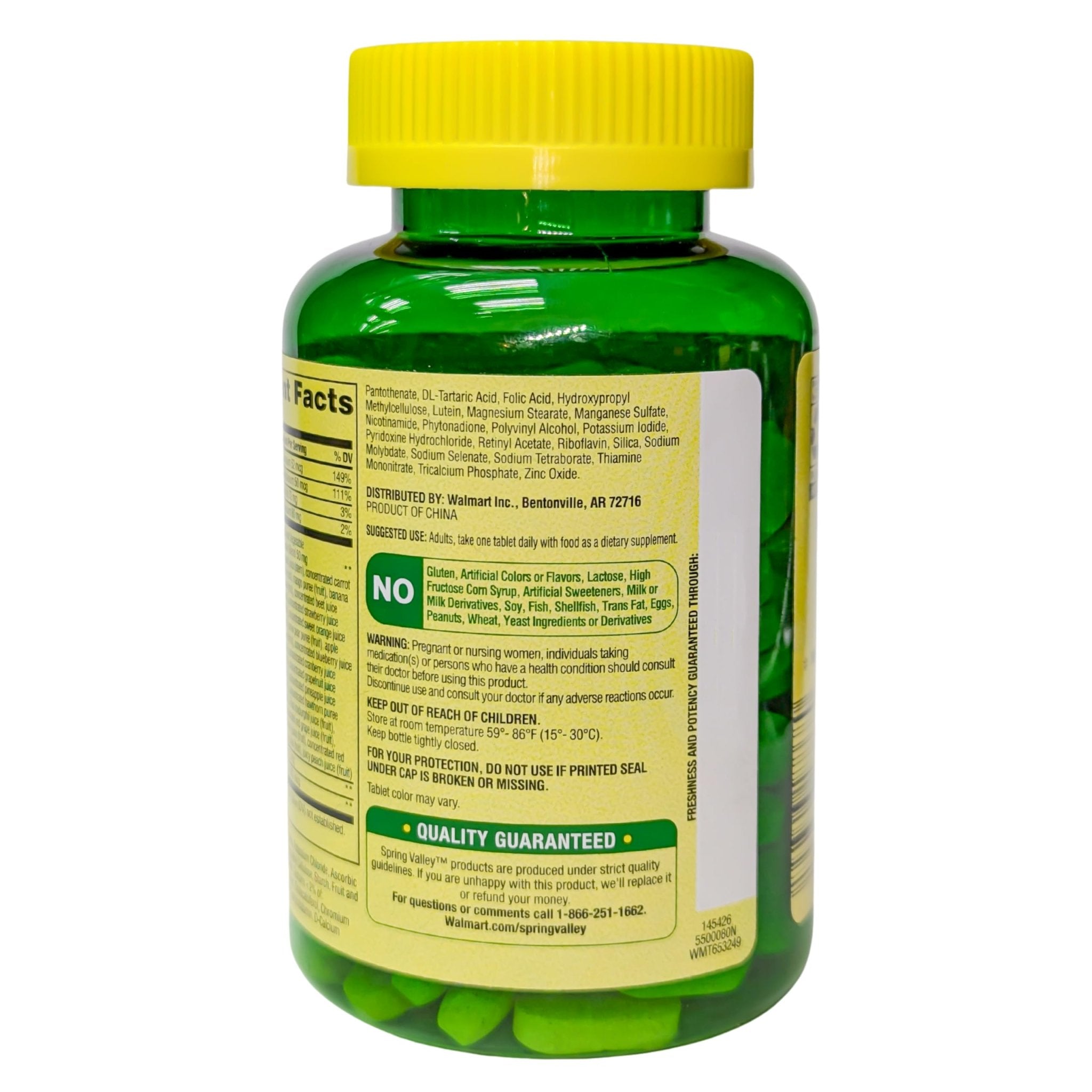 Spring Valley Women's 50+ Multi with Fruits & Vegetables Dietary Supplement 150 Tablets (One Bottle) - TrustMedUSA