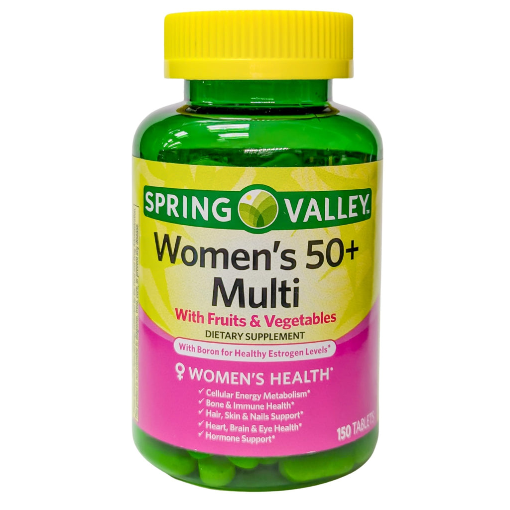 Spring Valley Women's 50+ Multi with Fruits & Vegetables Dietary Supplement 150 Tablets (One Bottle) - TrustMedUSA