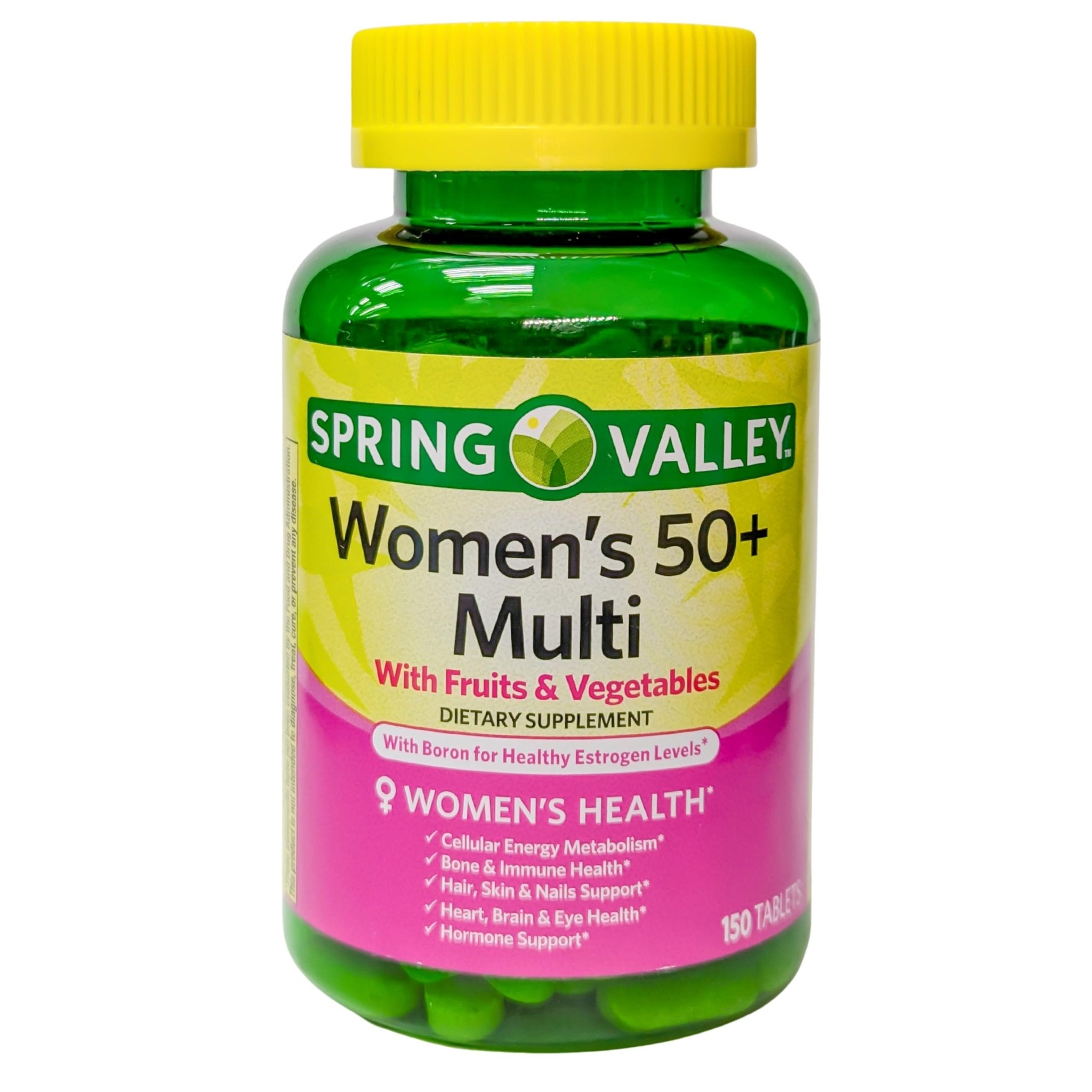 Spring Valley Women's 50+ Multi with Fruits & Vegetables Dietary Supplement 150 Tablets (One Bottle) - TrustMedUSA