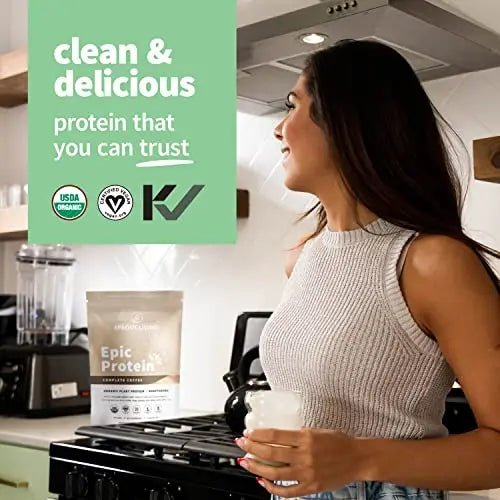 Sprout Living, Epic Protein, Plant Based Protein & Superfoods Powder, Complete Coffee - TrustMedUSA