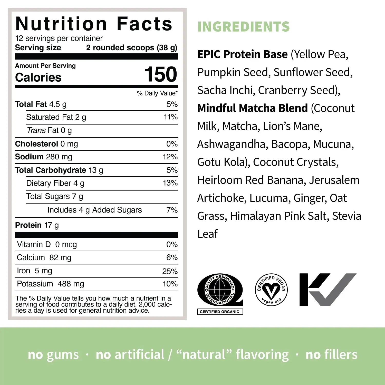 Sprout Living Epic Protein, Plant Based Protein & Superfoods Powder, Mindful Matcha - TrustMedUSA