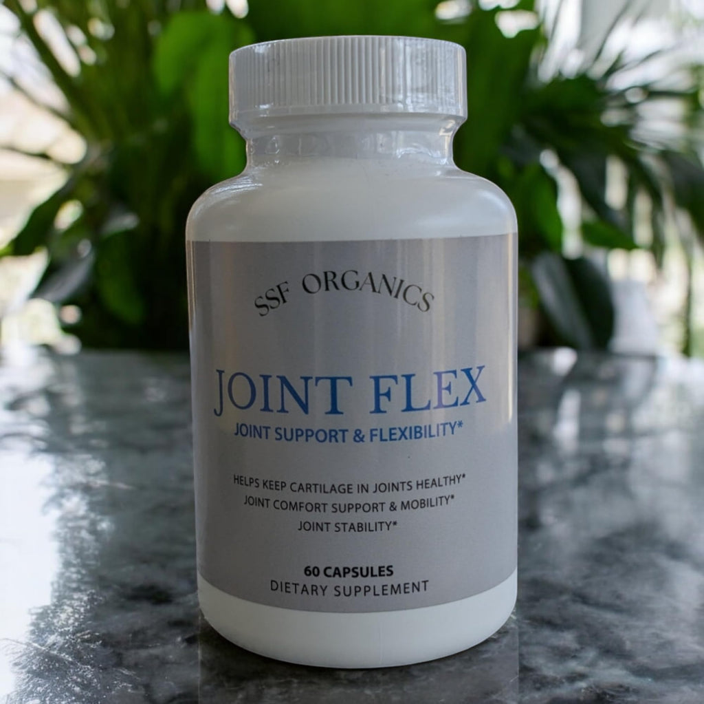 SSF Organics-Joint Flex with Glucosamine Chondroitin Turmeric Msm Boswellia - Joint Support Supplement for Relief 60 Capsules for Bones, Back, Knees, Hands (60 Capsules) - TrustMedUSA
