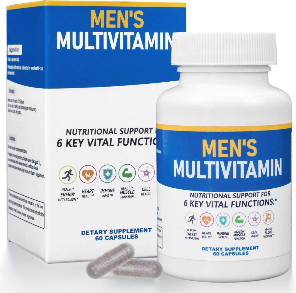 ssumiao Men's Multivitamins Contain 50+ Nutrients Including Vitamin D Daily, Supplement with Vitamin B12, Zinc, Magnesium, Men's Once Daily Multivitamin - 60 Tablets - TrustMedUSA