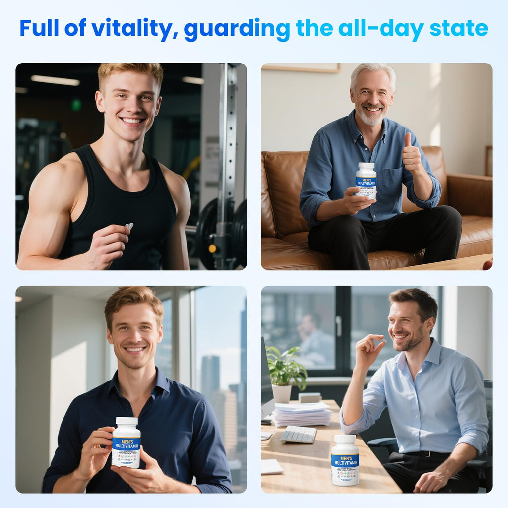 ssumiao Men's Multivitamins Contain 50+ Nutrients Including Vitamin D Daily, Supplement with Vitamin B12, Zinc, Magnesium, Men's Once Daily Multivitamin - 60 Tablets - TrustMedUSA