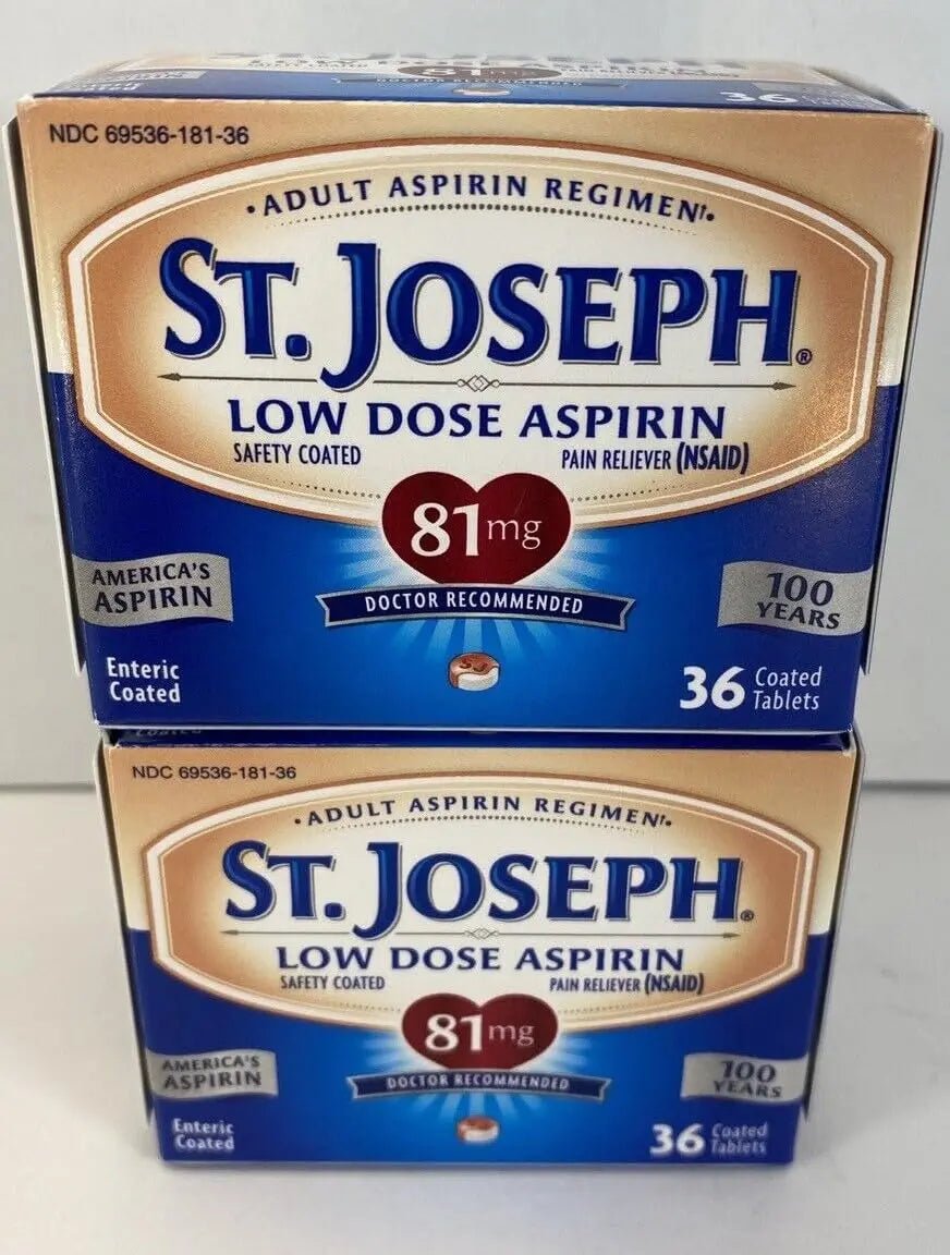 St. Joseph Pain Reliever, 81 mg, Enteric Coated Tablets, 36 ct. - TrustMedUSA