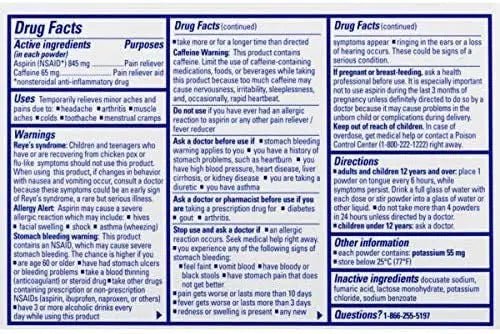 Stanback Headache Powders, Fast Pain Relief with Aspirin (NSAID) and Caffeine, 50 Count (3 Pack) - TrustMedUSA